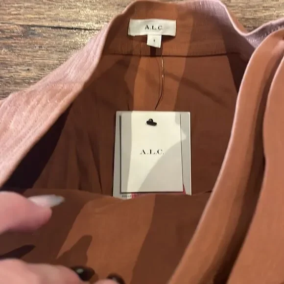 ?ALC Adelaide side tie wrap skirt deep Amber new without tags - Picture 4 of 11